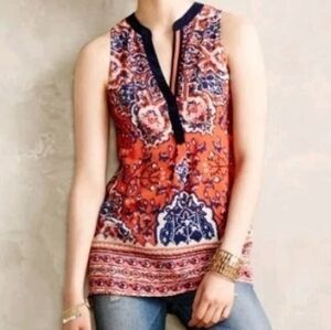 Lucy & Laurel Sleeveless Top - Red and Blue